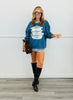 Navy Gingham Denim Mini Skort (Reg.)