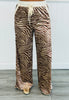 Sand Taupe Velvet Zebra Top & Pants Set (Reg & Plus)