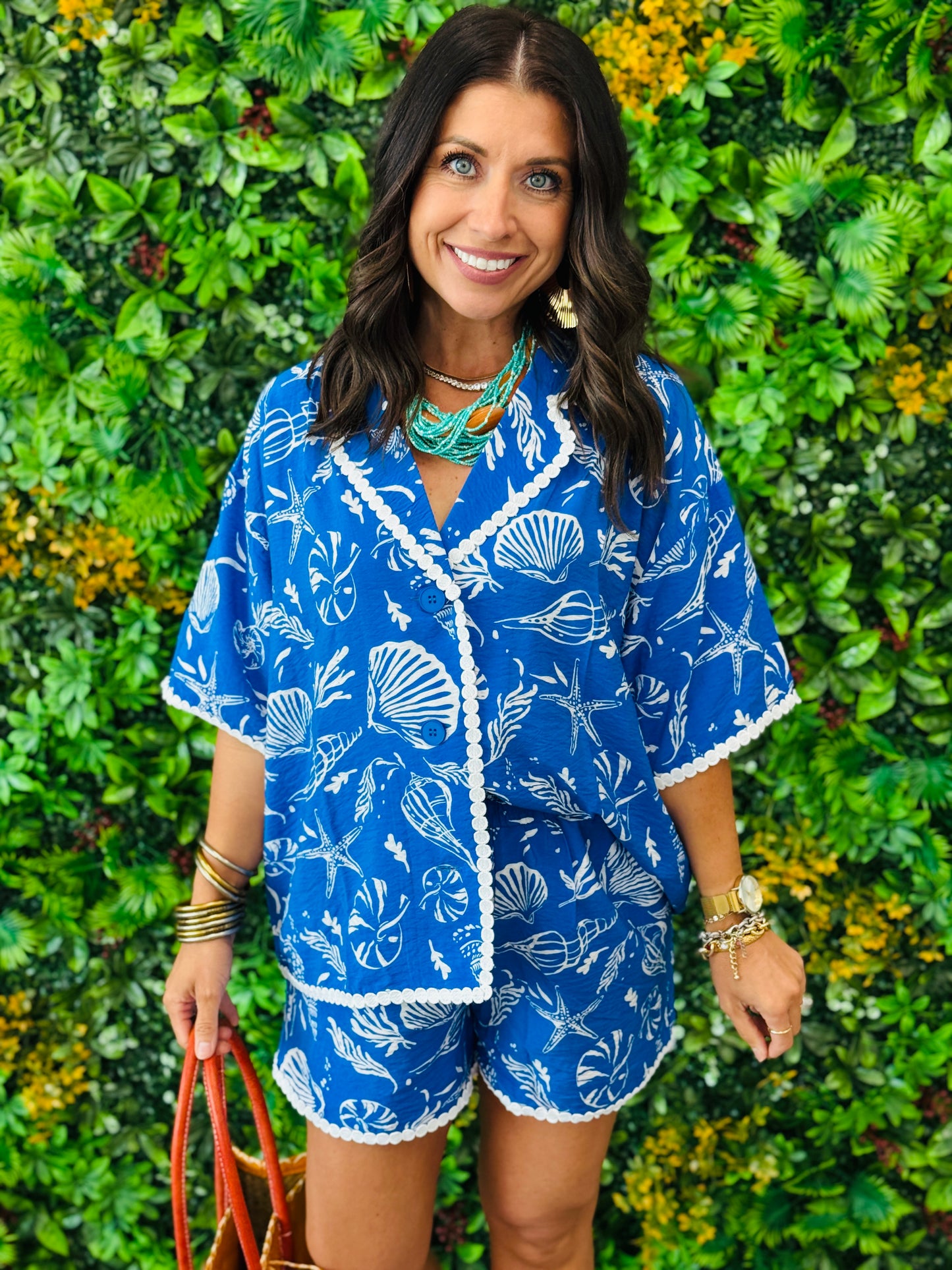 Blue Seashell Top & Short Set (Reg.)