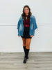 Burgundy Mesh Floral Print Lace Top (Reg. and Plus)
