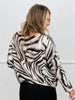 Zebra High Low Blouse (One Size)
