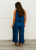 Dark Denim Popover Sleeveless Jumpsuit (Reg & Plus)