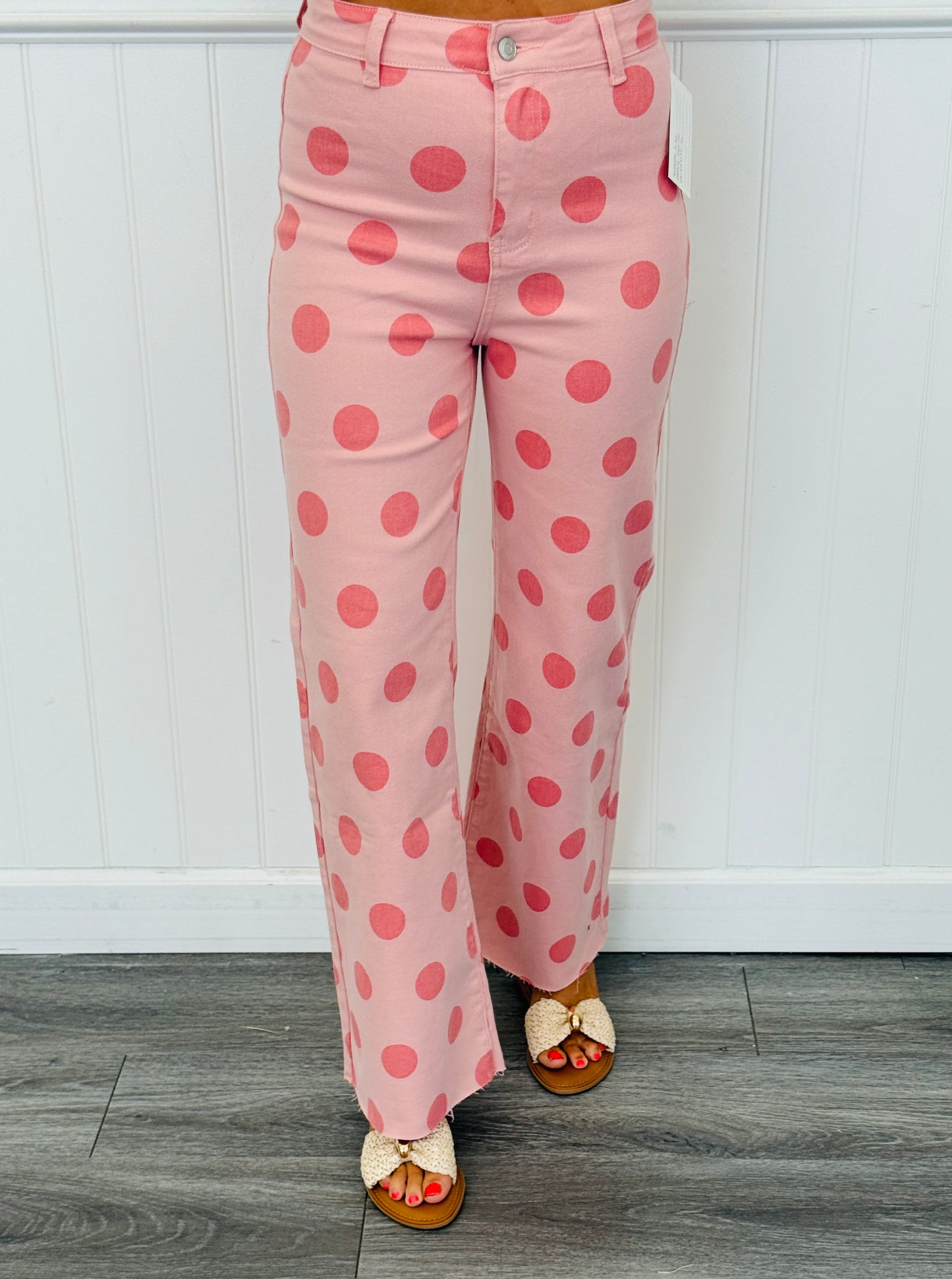 Blush Denim Big Polka Dot Pants (Reg.)
