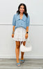 Blue Chelsea Collar Top (Reg.)