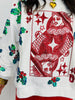 Queen Of Sparkles White Holly Card Logo Mockneck Sweatshirt (Reg. & Plus)