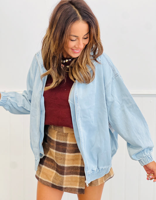 Denim Zip Up Jacket (Reg.)
