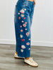 Denim Floral Embroidered Pants (Reg.)