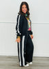 Black Side Stripe Track Pants (Reg.)