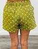 Chartreuse/White Polka Dot Wrap Skort (Reg.)