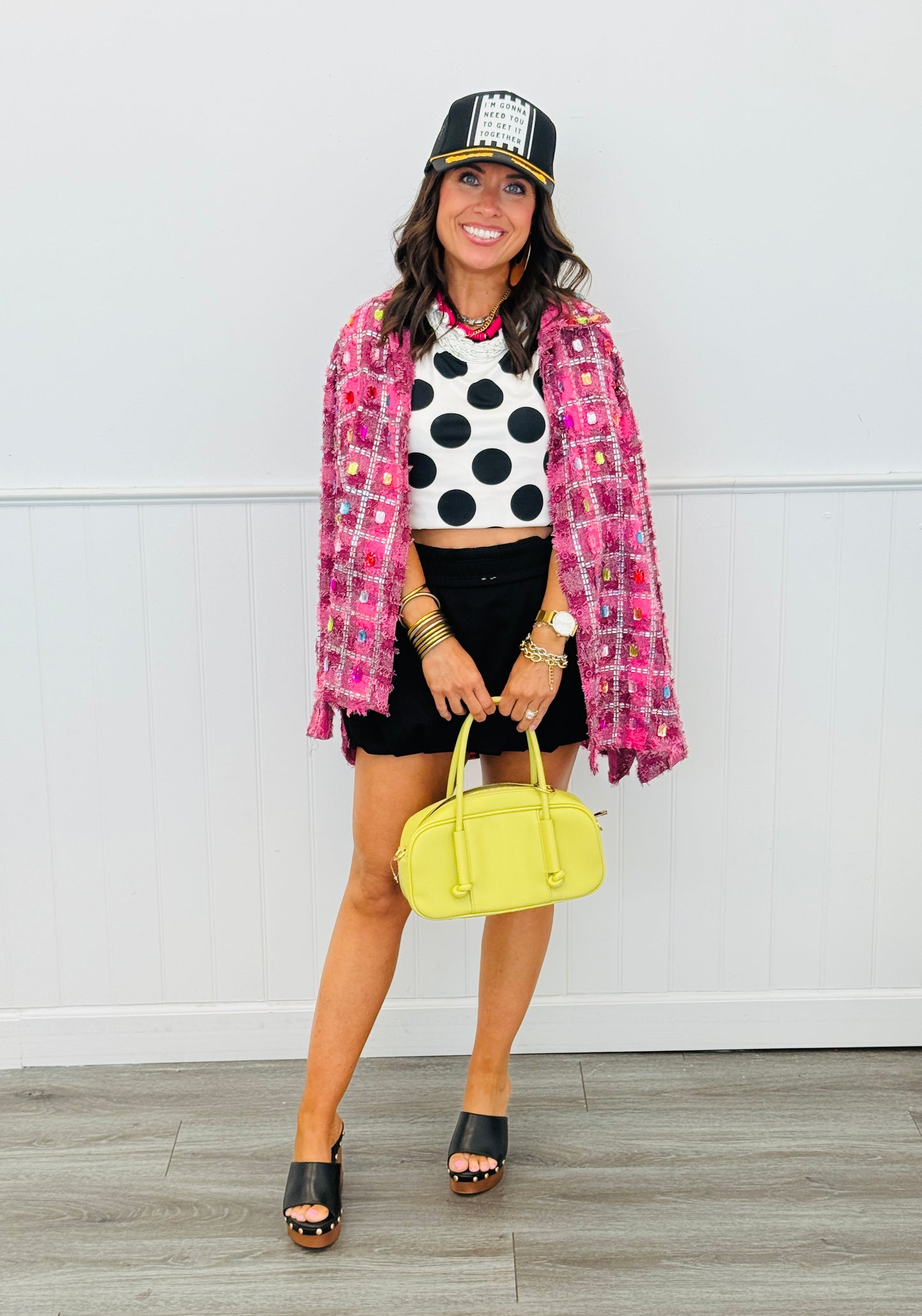 Big Dot Side Cinch Top (Reg & Plus)-2 Colors