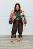 Brown Floral Paisley Contrast Corduroy Jacket (Reg.)