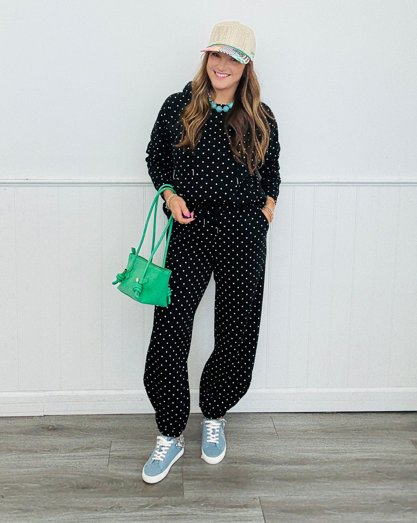 Black & Ivory Polka Dot Hoodie (Reg.)