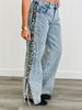 Denim/Leopard Bow Tie Pants (Reg.)
