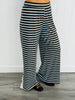 Striped Lace Side Slit Pants (Reg. and Plus) - 6 Colors