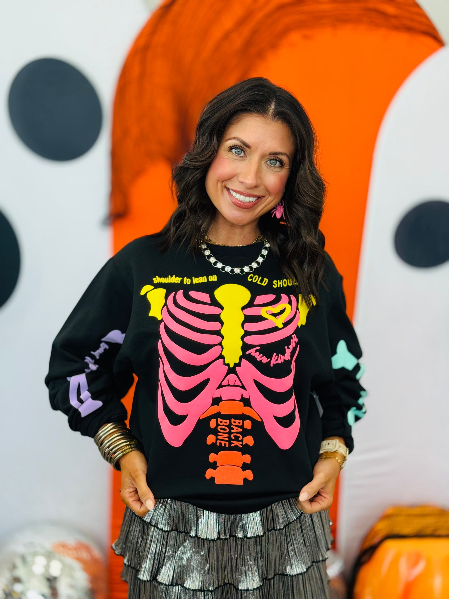 Neon Skeleton Sweatshirt (Reg. and Plus)
