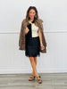 Sand Multi Animal Print Crop Trench Coat (Reg.)