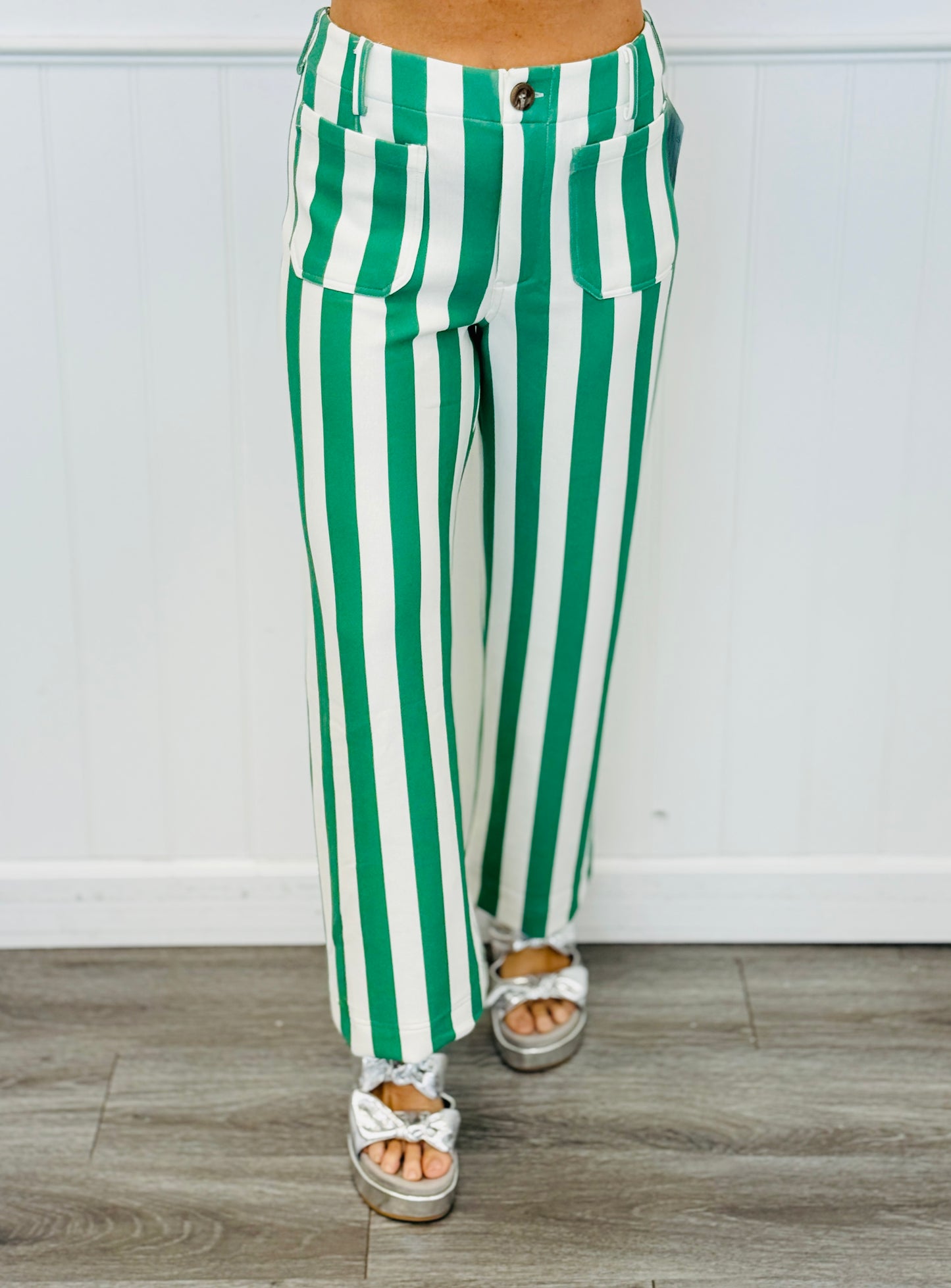 Bold Stripe Ankle Pants (Reg.)-4 Colors