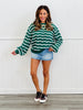Striped Knit Sweater Top (Reg. and Plus) - 2 Colors