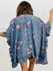 Chambray Flower Child Ruffled Cardigan (Reg & Plus)-2 Colors
