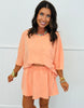 Orange Slub Cotton Jersey Shorts & Tee Set (Reg.)