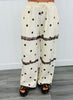 Ivory/Brown Polka Dot Seam Lace Pants (Reg.)