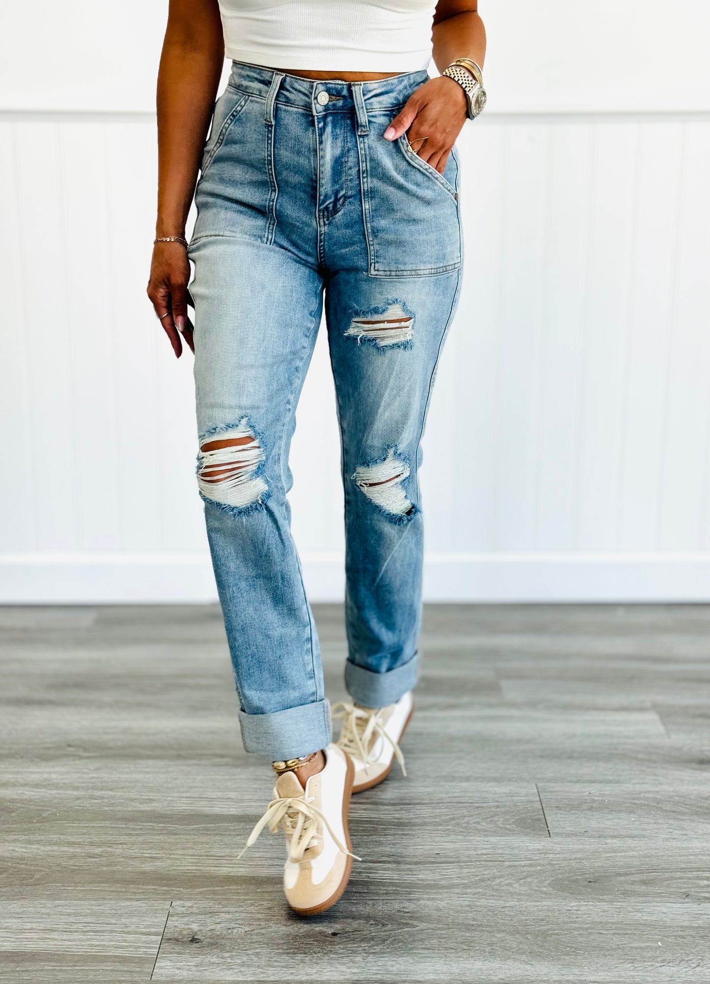 Judy Blue Can't Miss This Boyfriend Jeans (Reg. and Plus)