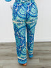 Blue Mix Print Pants (Reg.)