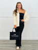 Black Double Leopard Side Stripe Pants (Reg & Plus)