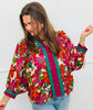 Botanic Garden Scalloped Trim Blouse (Reg. and Plus)