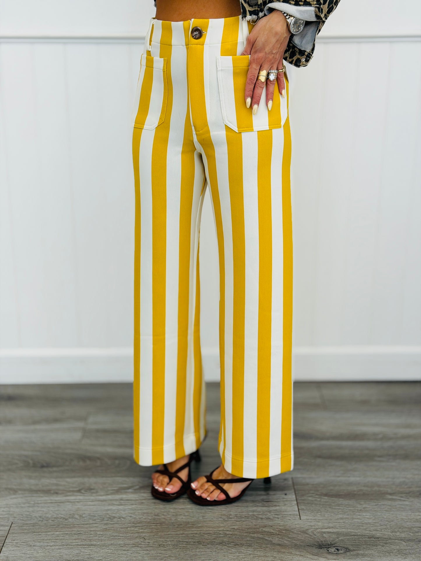 Bold Stripe Ankle Pants (Reg.)-4 Colors