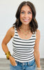 Solid Striped Ribbed Tank Top (Reg.)- 5 Colors