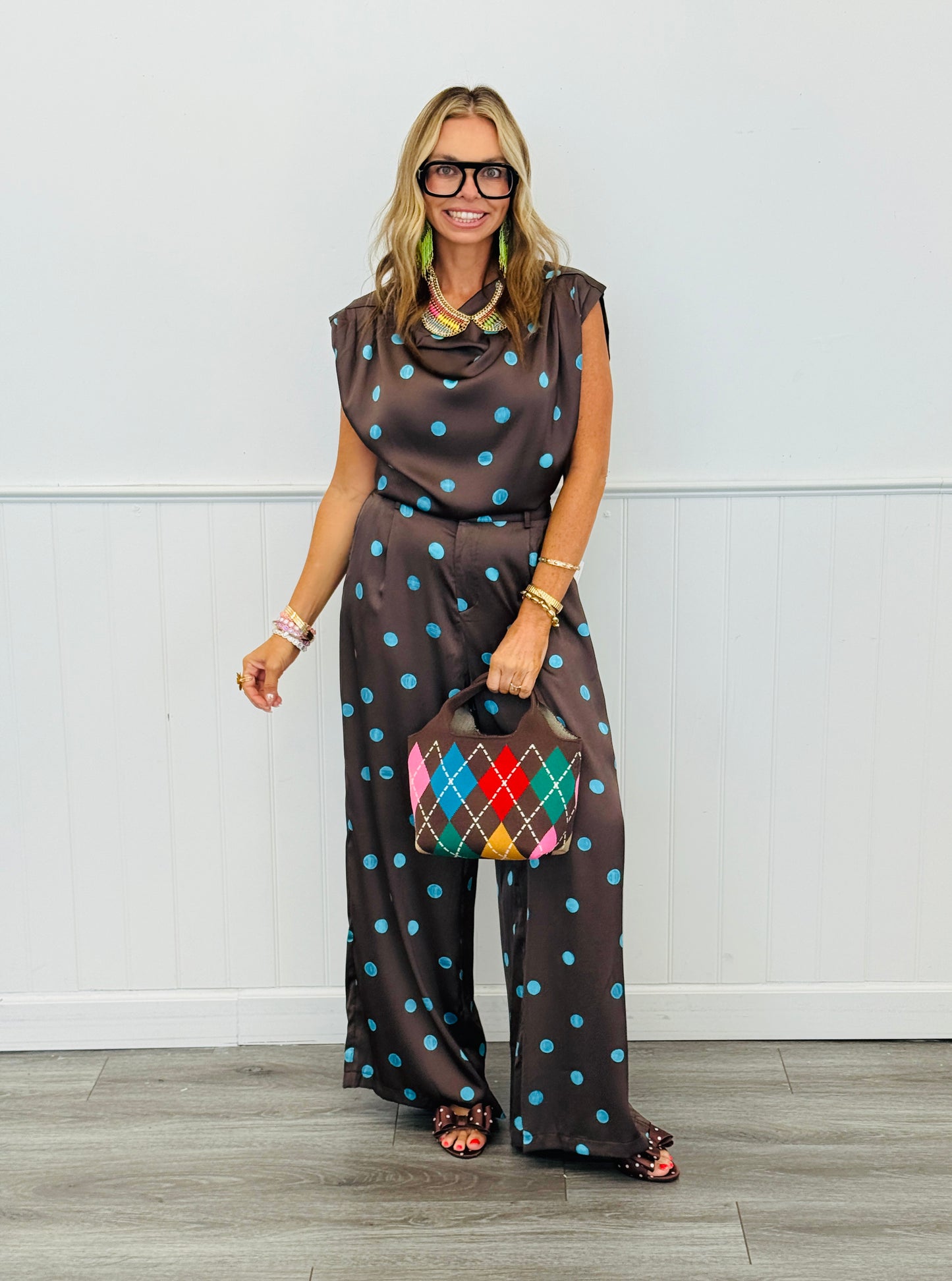 High Waist Polka Dot Pants (Reg.) - 4 Colors