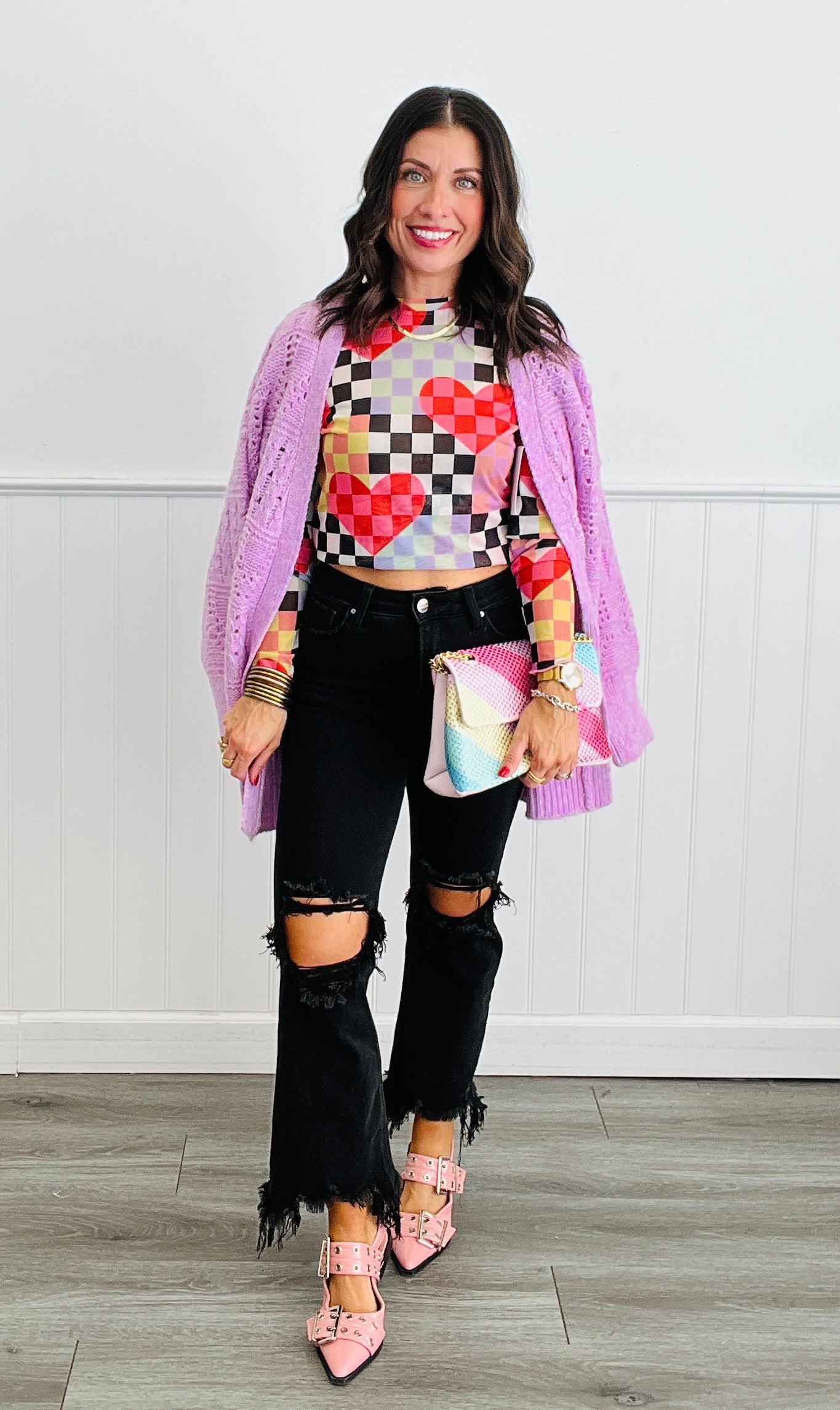 Crochet Knit Longline Cardigan (Reg.)-2 Colors