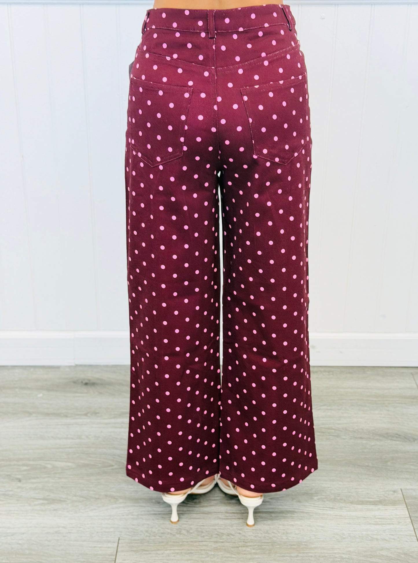 Polka Dot Wide Leg Pants (Reg.) -4 Colors