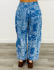 Blue Bandana Print Barrel Pants (Reg & Plus)