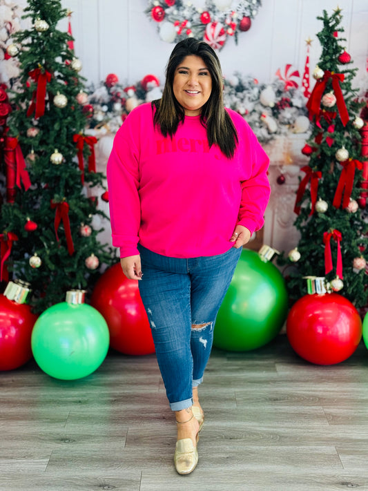 Pink Merry Sweatshirt (Reg. and Plus)