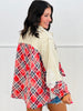 POL Natural Multi Plaid & Lace Star Patch Jacket (Reg.)