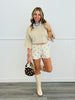 Cream/Brown Polka Dot Twill Shorts (Reg.)