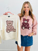 Floral Teddy Bear Sweater Top (Reg.) - 2 Colors