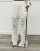 White Lace Side Stripe Jacket & Pants Set (Reg.)