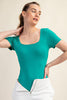 No Bra Needed Short Sleeve Bodysuit (Reg. and Plus) - 8 Colors