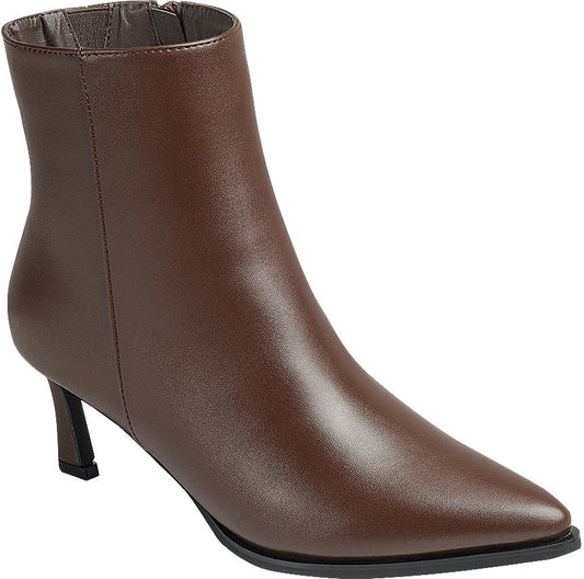 Brown Sleek Simplicity Ankle Boots