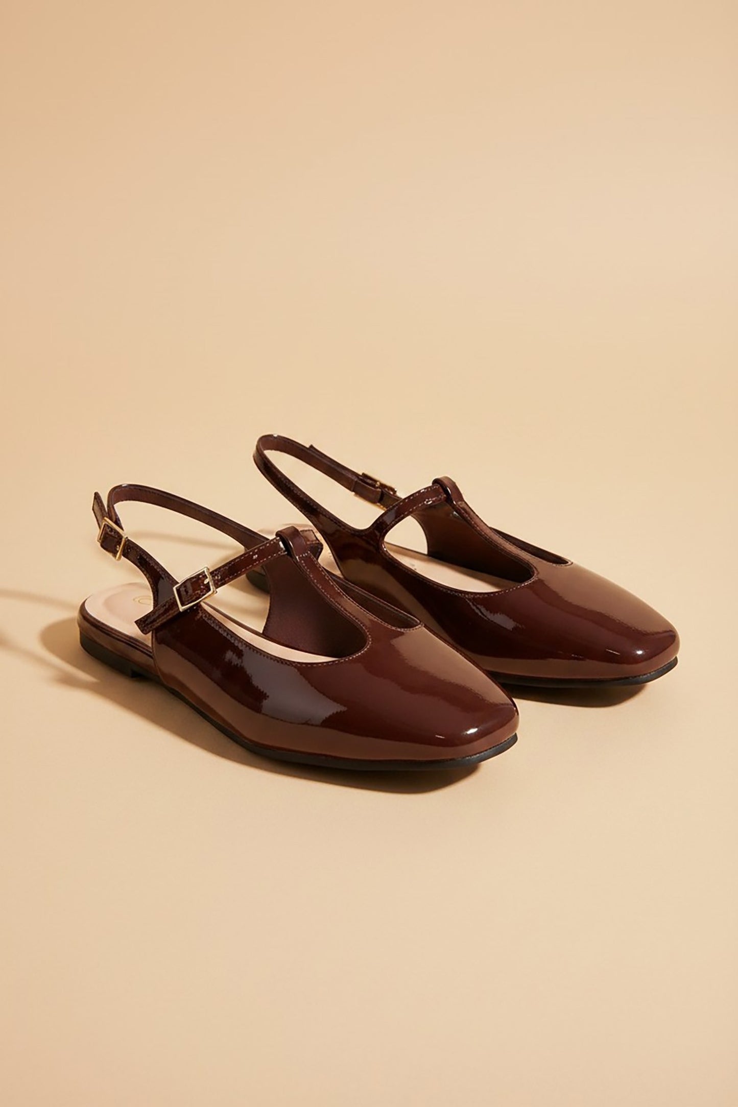 Brown Poised Perfection Slingback Flats