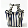 Striped Canvas Tote Bow Handle Bag (4 Colors)