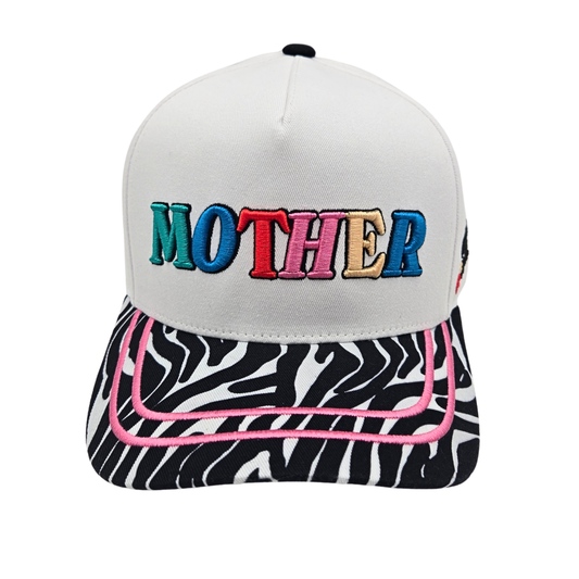 "Mother" Zebra Print Trucker Hat
