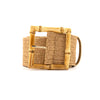 Elastic Belt With Bamboo Buckle - 2 Colors