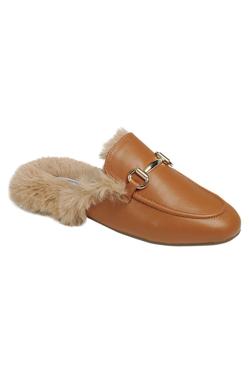 Tan Down Fur Some Fun Loafers