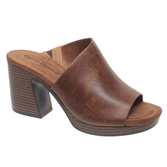 Brown Harper Block Heel Mule