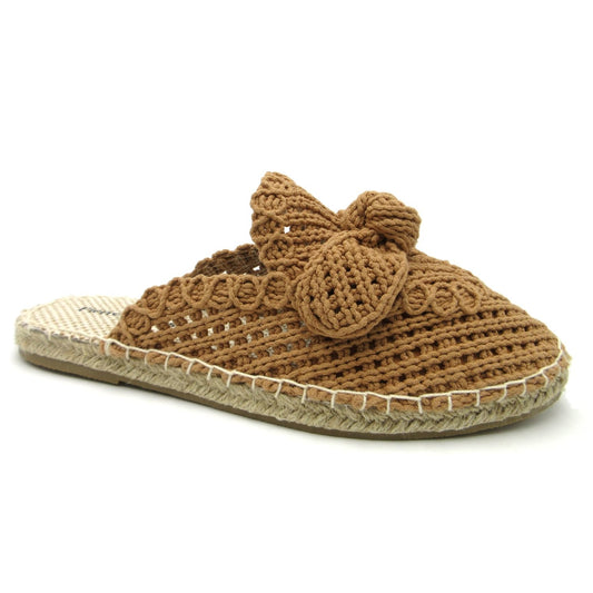 Tan Act Natural Bow Mules