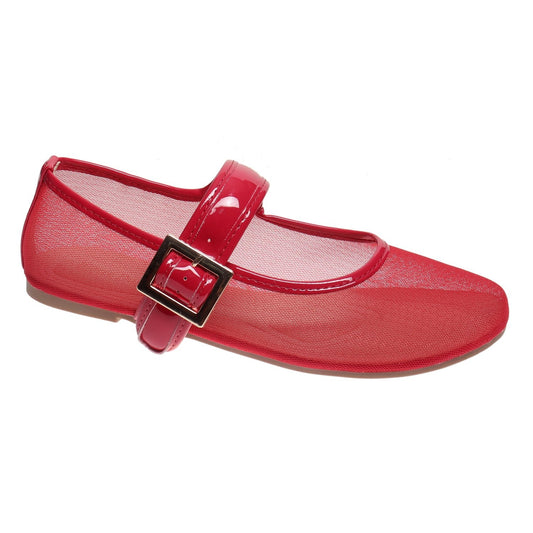Red Sheer & Chic Flats